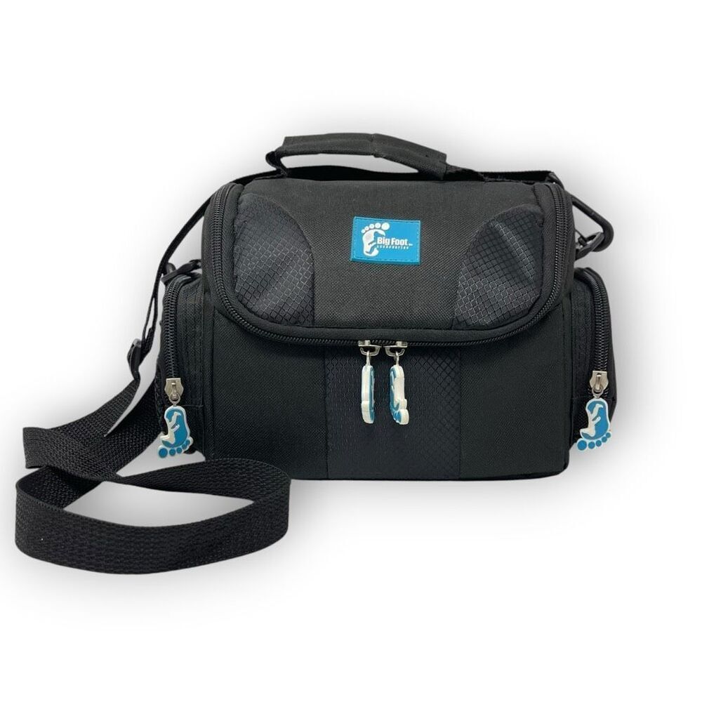 Big Foot Accessories Carry Bag Case Black Zippered Pockets Carry Strap Preowned